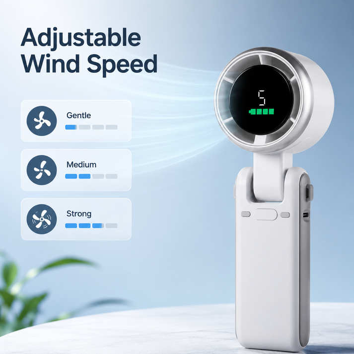 Hand folding high-speed turbine fan