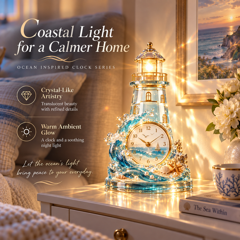 🌊 Coastal Glow Crystal Clock Collection — Bring the Beauty of the Sea ...