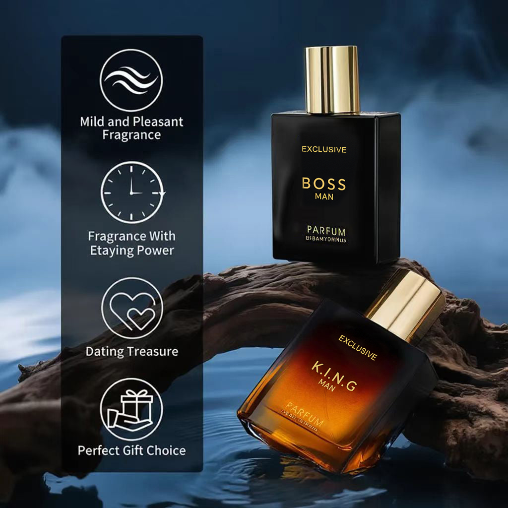Gentlemen’s Fragrance Set with BOSS MAN Perfume & K.I.N.G. MAN Aroma.