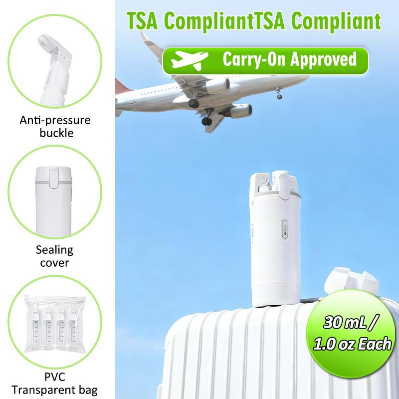 4-in-1 Leakproof Rotatable Travel Dispenser Set