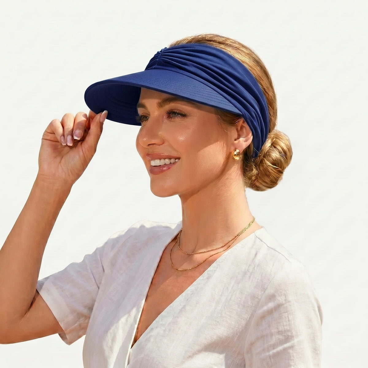 UPF 50+ Sun Visor Ponytail Hat