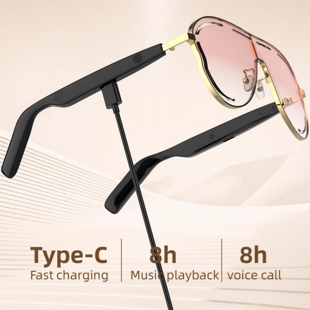 😎 Smart Bluetooth 5.4 Audio Sunglasses – Open-Ear, UV & Blue Light Protection