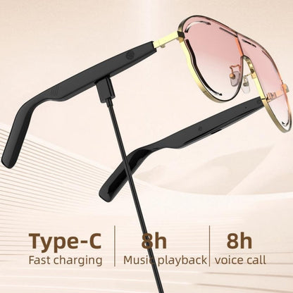 😎 Smart Bluetooth 5.4 Audio Sunglasses – Open-Ear, UV & Blue Light Protection