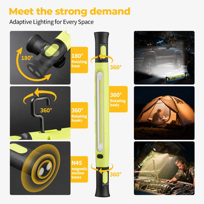 【FathersDayGift】3000LM Cordless Under Hood Work Light Bar for Car Repair & Garage Use