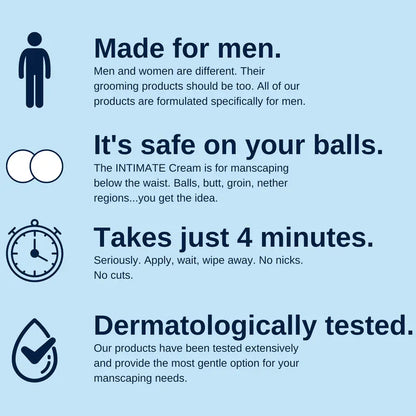 🔥INTIMATE Hair Removal Cream for Men - Gentle Foam Formula