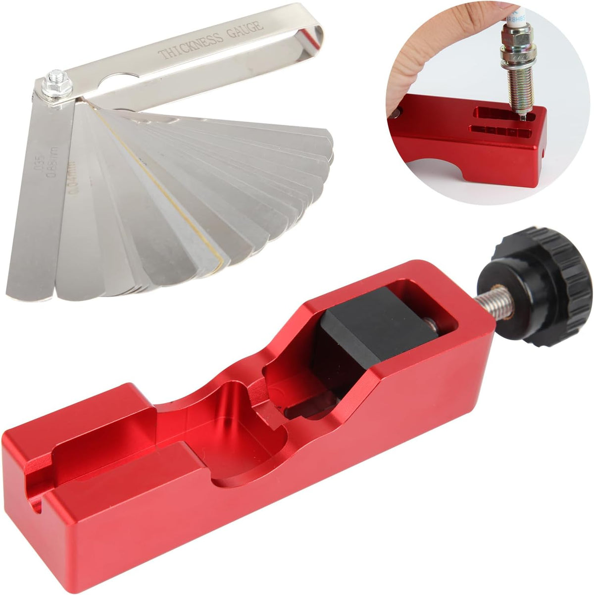 🔥LAST DAY 49% OFF - 🛠️Spark Plug Gap Tool with Feeler Gauge