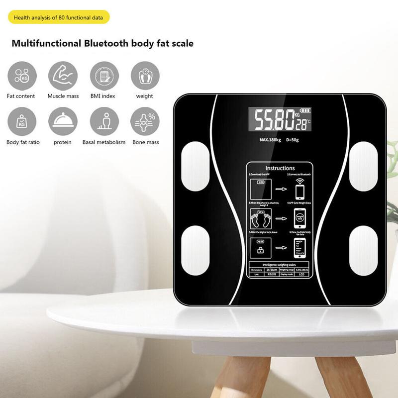 Smart BMI Digital Wireless Weight Scales with LCD Display