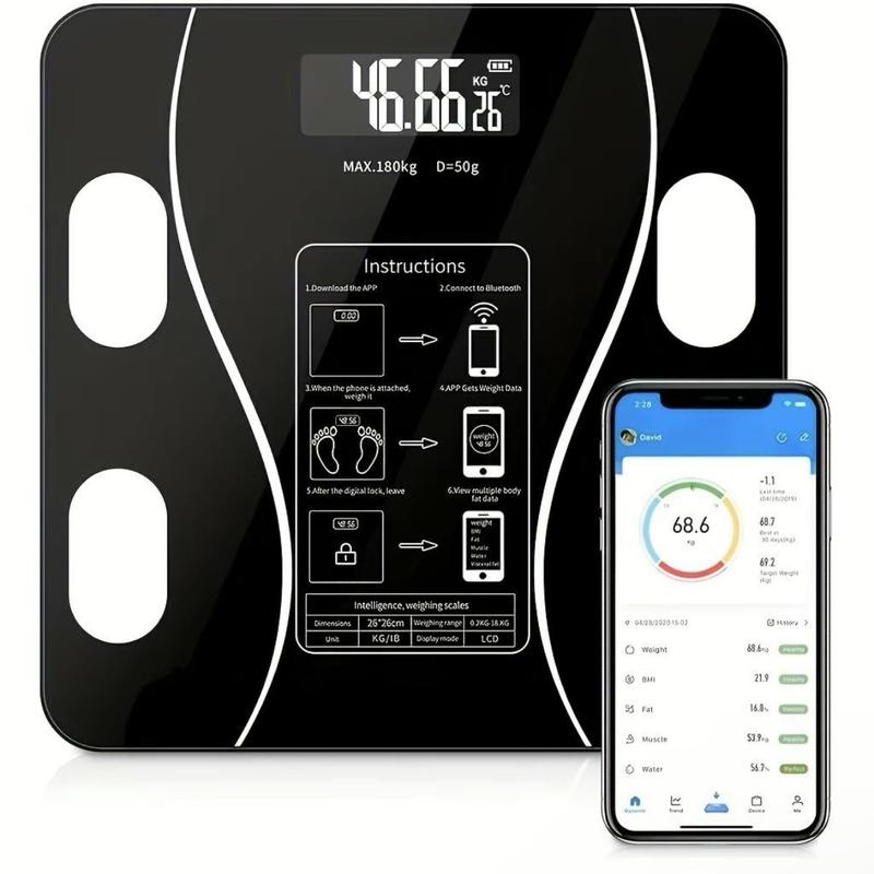 Smart BMI Digital Wireless Weight Scales with LCD Display