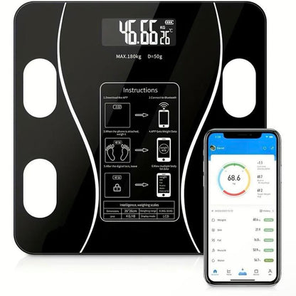 Smart BMI Digital Wireless Weight Scales with LCD Display