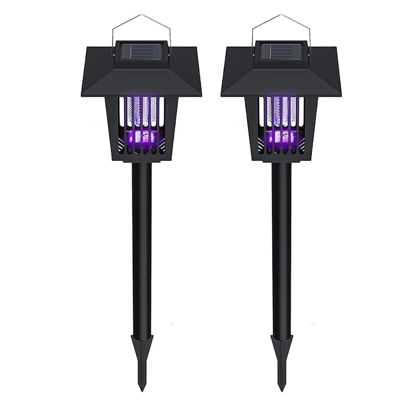 Eco-Friendly - 2-in-1 Flickering Flame - Solar Powered Mosquito Zapper & Garden Stake Light