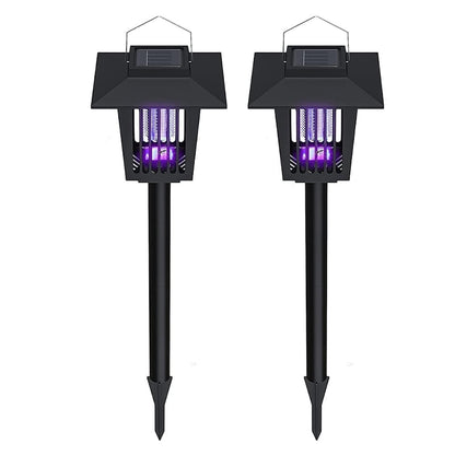 Eco-Friendly - 2-in-1 Flickering Flame - Solar Powered Mosquito Zapper & Garden Stake Light