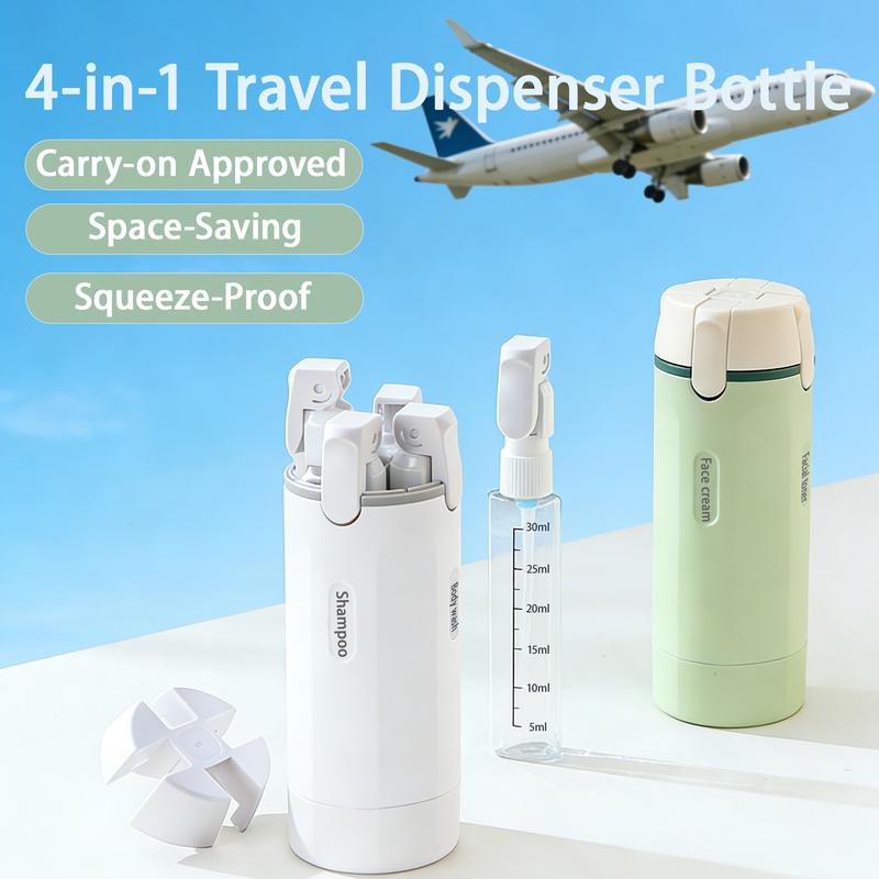 4-in-1 Leakproof Rotatable Travel Dispenser Set