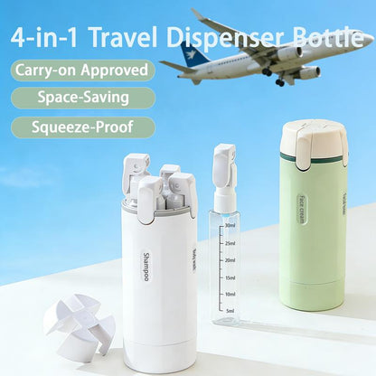 4-in-1 Leakproof Rotatable Travel Dispenser Set