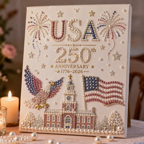 🔥LAST DAY 50% OFF - 🇺🇸 USA 250th Anniversary DIY Pearl Painting Kit ✨❤️‍🔥BUY 4 GET FREE SHIPPING