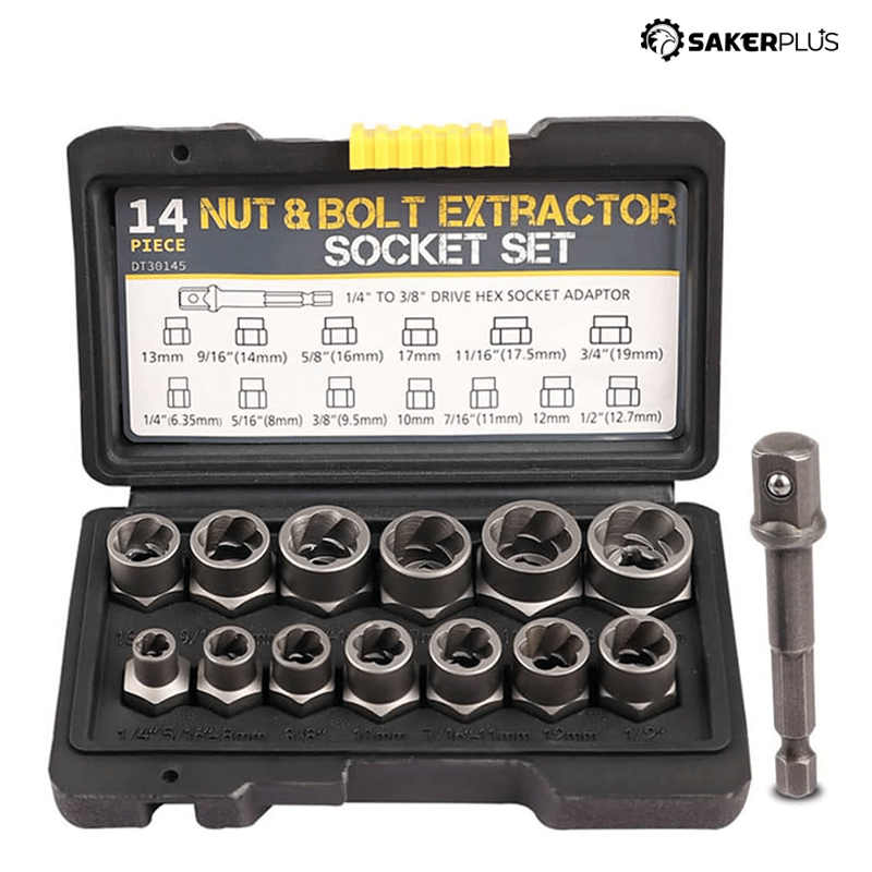 Impact Bolt Nut Extractor Set