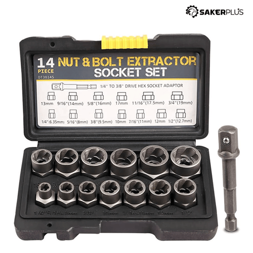 Impact Bolt Nut Extractor Set