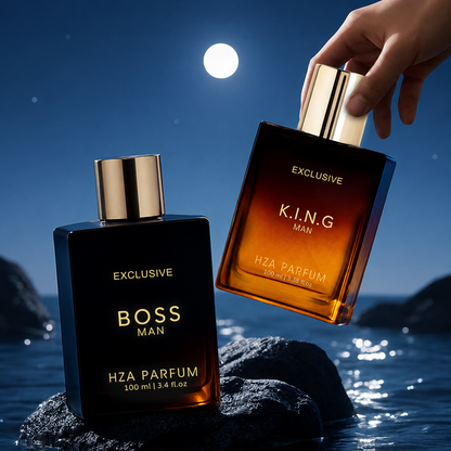 Gentlemen’s Fragrance Set with BOSS MAN Perfume & K.I.N.G. MAN Aroma.
