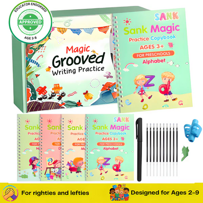 Tiktrove Reusable Grooved Handwriting Workbook for Kids