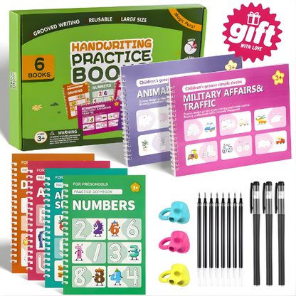 Tiktrove Reusable Grooved Handwriting Workbook for Kids