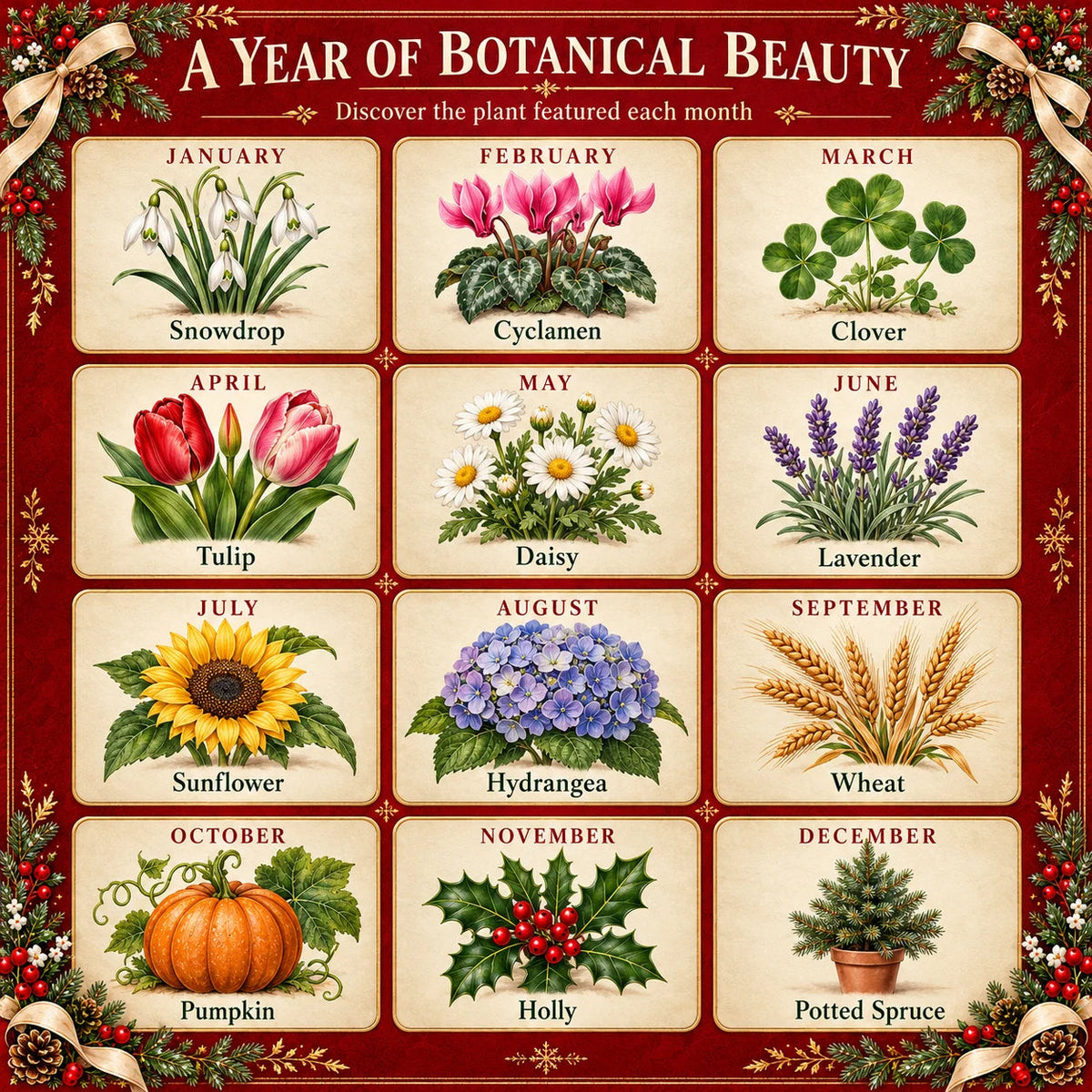 🎄🗓️ Christmas Limited-Edition — 🪴✨ Eco-Friendly Plantable “Timeless” Seed Calendar 2027