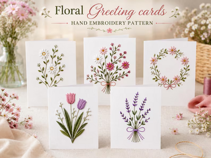 🌲 🪡 Christmas Hand Embroidery Card DIY Kit | Stitch Your Way Into the Christmas Spirit ✨ 🎁