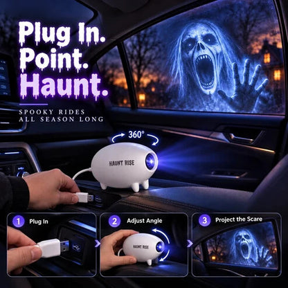 🎃 👻 Haunt Rise Halloween Window Projector-360° Adjustable Stand for Home Decor 🎃