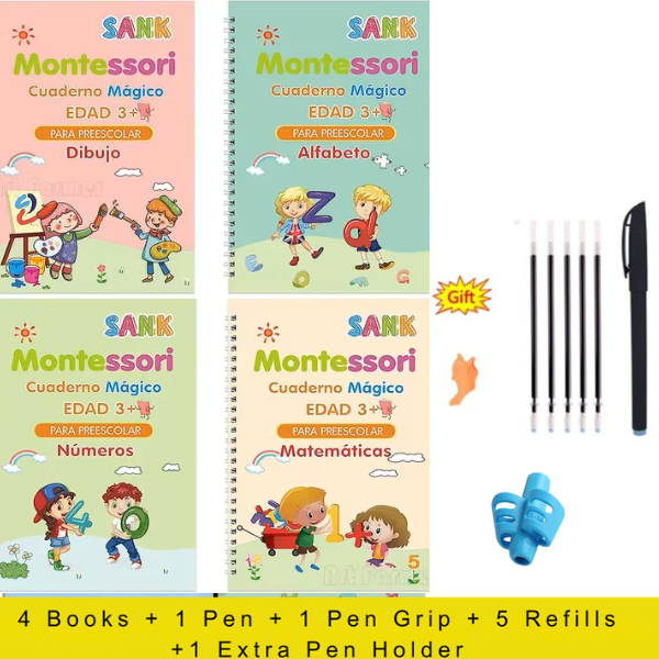 Tiktrove Reusable Grooved Handwriting Workbook for Kids