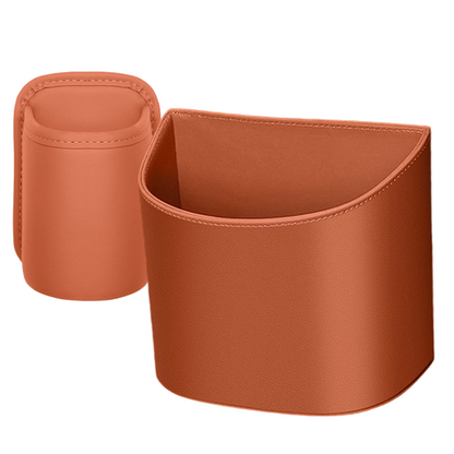 Leather Car Door Cup Holder – Wide‑mouth opening, easy reach for drinks & phone. Clip‑on secure fit. PU leather, tough & stylish. 🛡️✨
