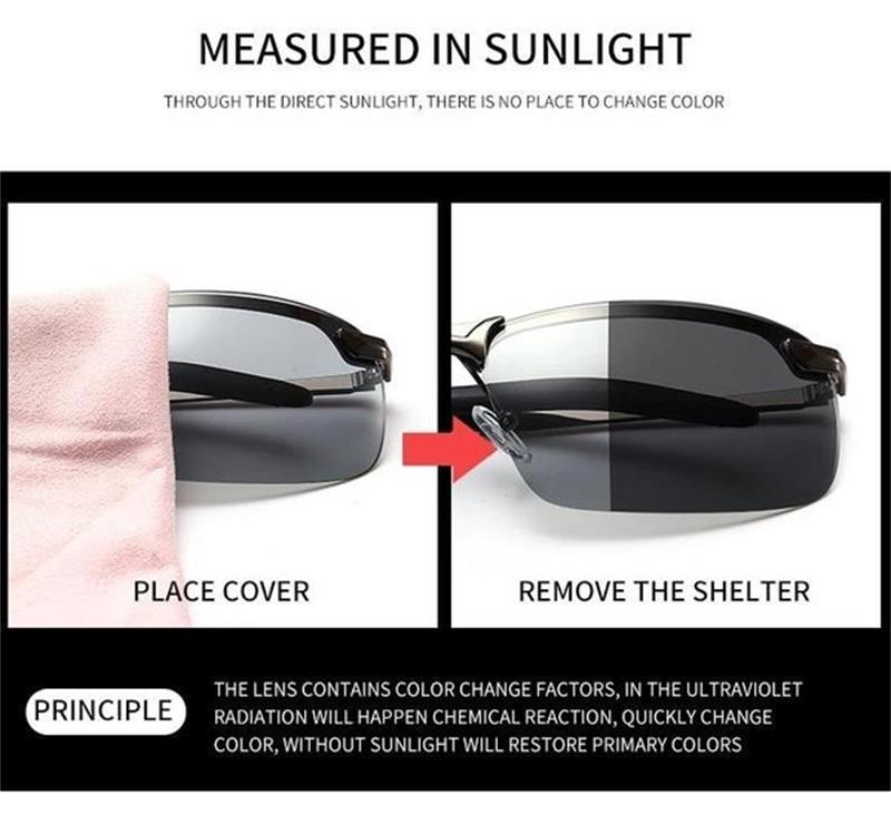 🔥2026 Photochromic Sunglasses with Anti-glare Polarized Lens