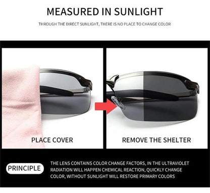 🔥2026 Photochromic Sunglasses with Anti-glare Polarized Lens