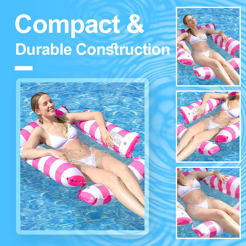 📢📢50% OFF !! ⏰Inflatable Stripe Pool Float Lounge Chair