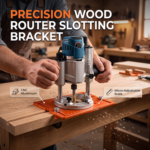 Tiktrove Precision Wood Router Slotting Guide Bracket