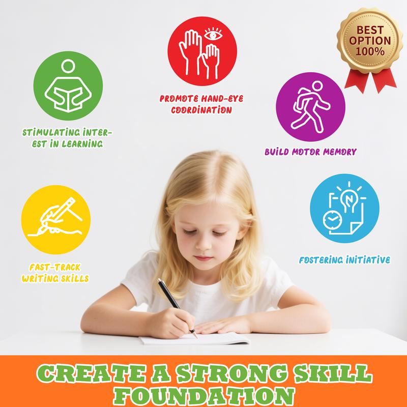 Tiktrove Reusable Grooved Handwriting Workbook for Kids