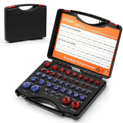 44Pcs Nut & Bolt Thread Checker