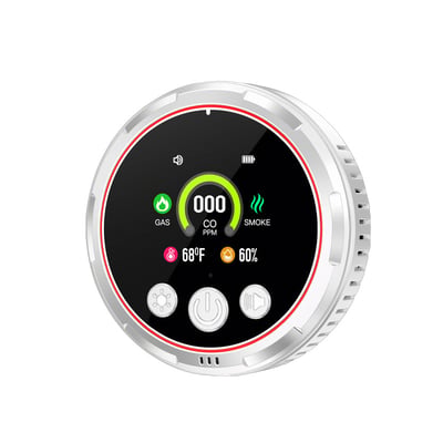 Advanced 5-in-1 Real-Time Precision Carbon Monoxide & Air Quality Monitor